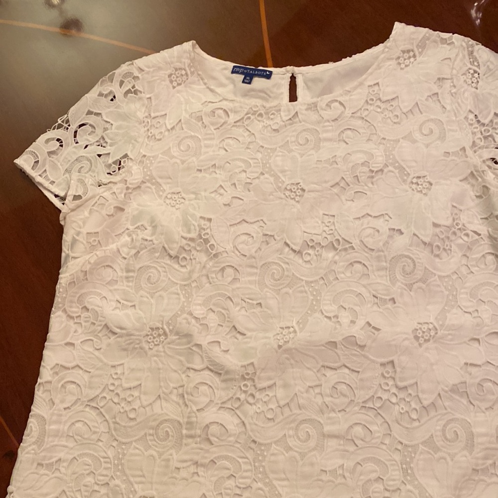 Lacy blouse by Talbots - Picture 3 of 12